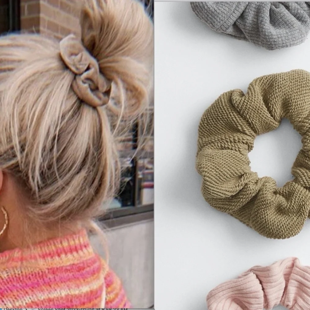 GAP Hair Style Scrunchie One Size Lot of 3 Multi Color Accessories